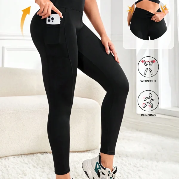 High Waist Yoga Legging  With Pockets, Tummy Control Workout