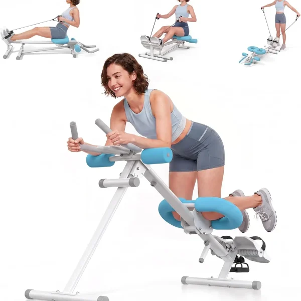 4-in-1 Adjustable Ab Trainer Machine with Triple-Adjustable